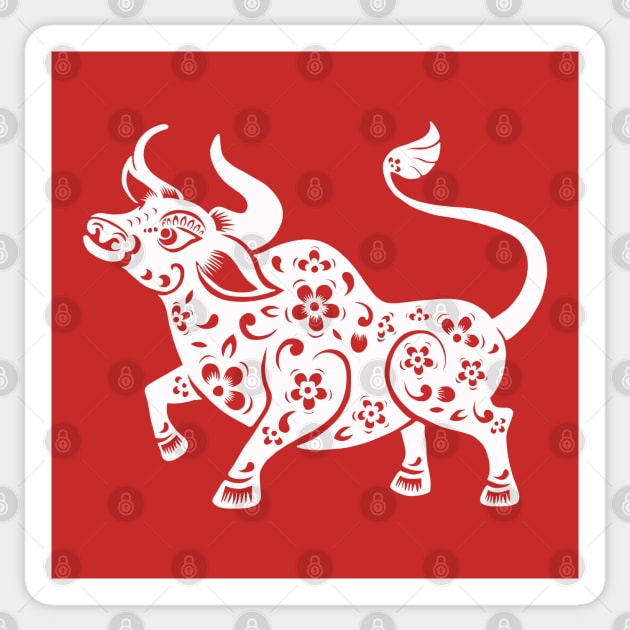 Chinese New Year – Year of the Ox Sticker by valentinahramov